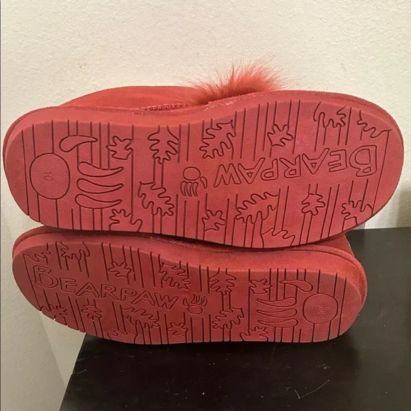 Bear paw Red Fur-Lined Women's Boots - Picture 7 of 7